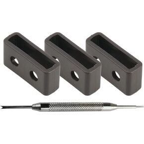 Black Strap Keeper loop Replacement for Casio Watch Band Loop 3 packs (18mm 20mm 22mm 24mm)