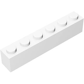 Classic Bulk Brick Block 1x6, 100 Piece Apricot Yellow Brick 1x6, Compatible with Lego Parts and Pieces 3009, Creative Play Set - Compatible with Major Brands(Colour:Apricot Yellow)