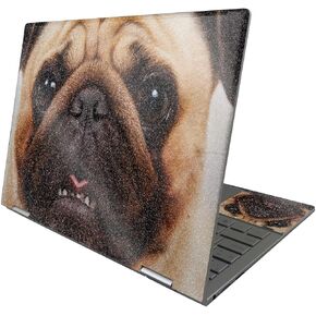 MightySkins Glossy Glitter Skin Compatible with HP Envy x360 13" (2022) - Pug | Protective, Durable High-Gloss Glitter Finish | Easy to Apply, Remove, and Change Styles | Made in The USA