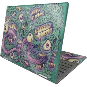 MightySkins Glossy Glitter Skin Compatible with HP Envy x360 13" (2022) - Eyes and Teeth | Protective, Durable High-Gloss Glitter Finish | Easy to Apply, Remove, and Change Styles | Made in The USA