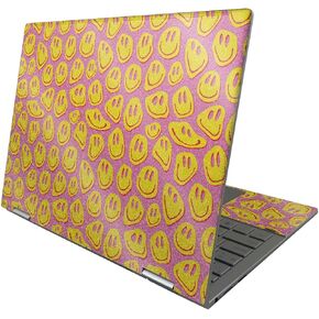 MightySkins Glossy Glitter Skin Compatible with HP Envy x360 13" (2022) - Melted Faces | Protective, Durable High-Gloss Glitter Finish | Easy to Apply, Remove, and Change Styles | Made in The USA