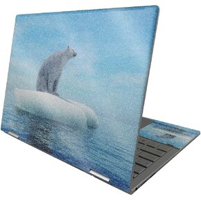 MightySkins Glossy Glitter Skin Compatible with HP Envy x360 13" (2022) - Polar Drift | Protective, Durable High-Gloss Glitter Finish | Easy to Apply, Remove, and Change Styles | Made in The USA