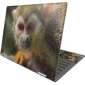 MightySkins Glossy Glitter Skin Compatible with HP Envy x360 13" (2022) - Squirrel Monkey | Protective Durable High-Gloss Glitter Finish | Easy to Apply Remove and Change Styles | Made in The USA