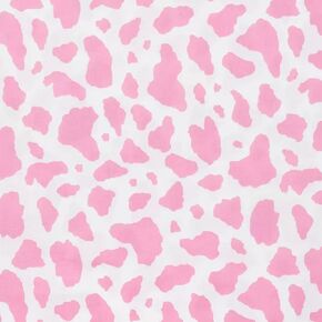 Pink Cow Print Cotton Calico Fabric - Precut Fabric by The Yard - One Yard