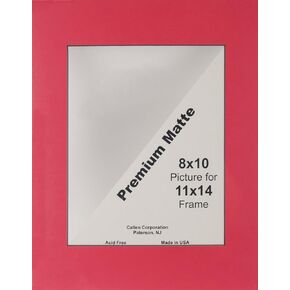 BBC1114-11956 Single Hand Cut Photo Mat with Bevel Edge, 11-Inch x 14-Inch, Cranberry/Black Core