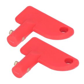 Hilitand 2Pcs Kill Switch Spare Key Mini Switch Battery Disconnect Isolator for Boat Marine Car Truck Red