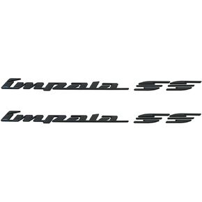 2Pcs 94-96 Impala Ss Rear Quarter Panel Emblems 3D Letter Badge Car Decal Nameplate Replacement for SS (Chrome)