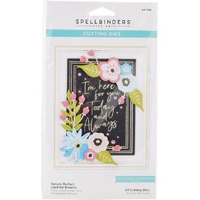SPELLBINDERS PAPERCRAFTS, INC Spellbinders Etched Dies-Simply Perfect Layered Blooms, Metal