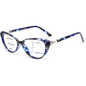 OCCI CHIARI Progressive Reading Glasses for Women Blue Light Blocking Multifocus Transition Reader