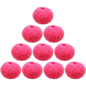 10pcs 250g 8.1oz Soild Color Angola Amorous Mohair Crochet Wool Yarn for DIY Handmade Knitted Crochet Baby Sweater Scarf Shawl Scarf Fine Thread Clothes Yarn Light Green