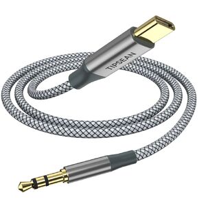 USB C to 3.5mm Audio Aux Jack Cable (6.5ft), Type C to 3.5mm Headphone Car Stereo Cord Compatible with iPhone 15 Pro Max 15 Plus, Samsung Galaxy S21~24 Note 20, Pixel 4 5 XL, iPad Pro