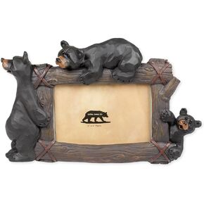 Climbing Bears 11 x 2 x 7.5 Inch Resin Crafted Tabletop 4x6 Picture Frame