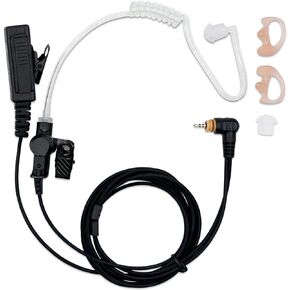 SL300 SL3500e Earpiece for Motorola SL300 SL7550 7580 SL4000 SL3500e SL1K SL1M Walkie Talkie 2 Way Radio,Walkie Talkie Headset with PTT and handset-Black with a Pair of Large eardrums