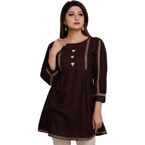 Maple Clothing Indian Cotton Tunic Top Women's Short Kurti Kurta from India