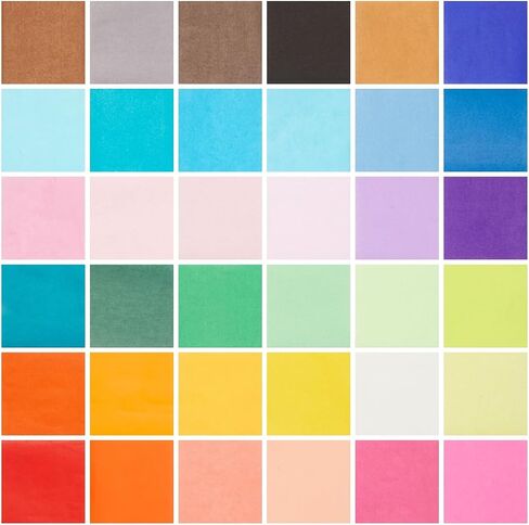 2 Inch 7200 Sheets Colored Tissue Paper Squares, 36 Assorted Colors, Bulk Set for DIY Crafts, Scrunch Art, Scrapbooking in Saudi Arabia