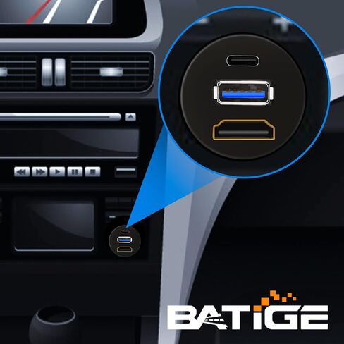 Dual USB 3.0 & HDMI Male to Female Car USB Flush Mount Extension Cable USB 3.0 Dash Mount for Car Truck Boat Motorcycle - 3ft in Kuwait