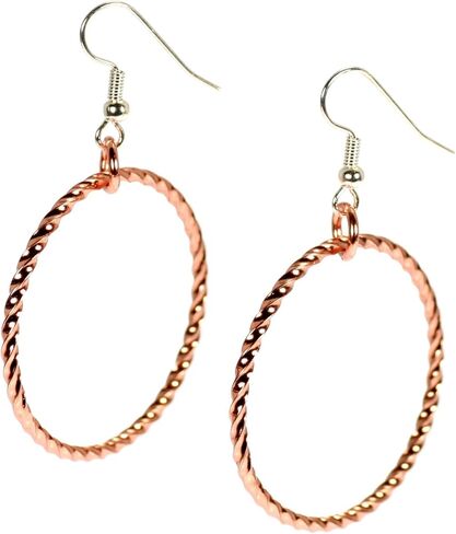 أقراط نحاسية ملتوية – أقراط نحاسية مصنوعة يدوياً – مضادة للتشويه in Kuwait