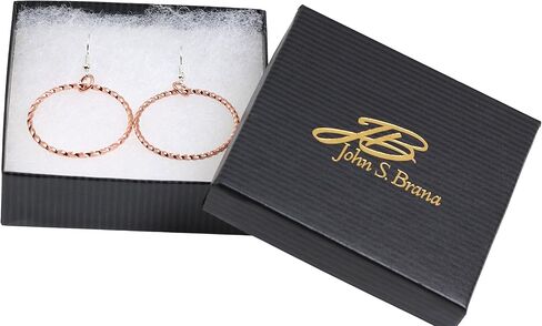 أقراط نحاسية ملتوية – أقراط نحاسية مصنوعة يدوياً – مضادة للتشويه in Kuwait