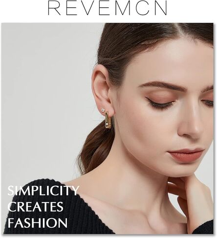 أقراط دائرية ذهبية للنساء 18 قيراط مطلية بالذهب خفيفة الوزن لا تسبب الحساسية مكعب زركونيا مكتنزة مفتوحة أقراط صغيرة للنساء والفتيات والرجال هدية مجوهرات أنيقة in Kuwait