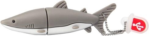 محرك فلاش USB سعة 32 جيجابايت على شكل قرش رمادي لطيف محرك أقراص USB محركات أقراص الإبهام USB 2.0 عصا ذاكرة لتخزين البيانات الخارجية in Saudi Arabia