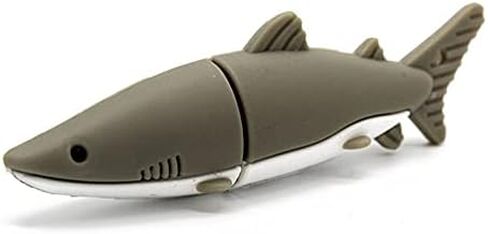محرك فلاش USB سعة 32 جيجابايت على شكل قرش رمادي لطيف محرك أقراص USB محركات أقراص الإبهام USB 2.0 عصا ذاكرة لتخزين البيانات الخارجية in Saudi Arabia