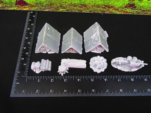 Hero's Hoard Adventurer's Camp w/ Tents Campfire and More 28mm Miniature Hero's Scale Scatter Terrain RPG Tabletop Fantasy Games Dungeon's and Dragons in Saudi Arabia