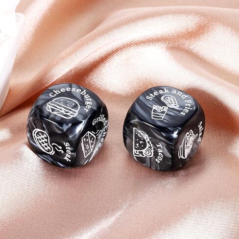 2Pcs Anniversary Birthday Gifts for Women Men Wedding Gifts for Boyfriend Girlfriend Her Food Decider Dice Decision Maker Retirement Gifts for Women Couple Date Night Gift Ideas Friendship Gifts in Saudi Arabia