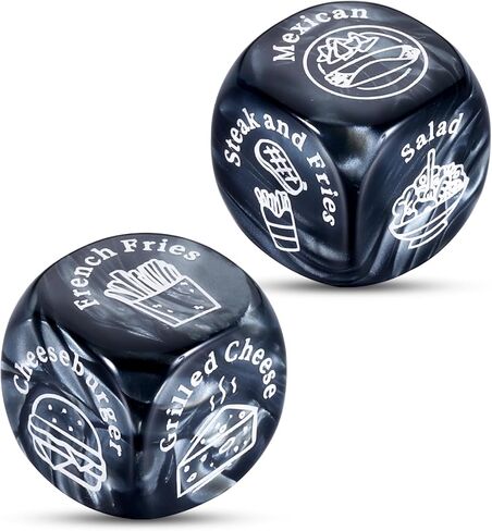 2Pcs Anniversary Birthday Gifts for Women Men Wedding Gifts for Boyfriend Girlfriend Her Food Decider Dice Decision Maker Retirement Gifts for Women Couple Date Night Gift Ideas Friendship Gifts in Saudi Arabia