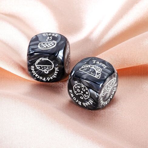 2Pcs Anniversary Birthday Gifts for Women Men Wedding Gifts for Boyfriend Girlfriend Her Food Decider Dice Decision Maker Retirement Gifts for Women Couple Date Night Gift Ideas Friendship Gifts in Saudi Arabia