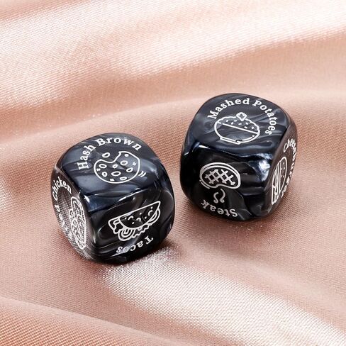 2Pcs Anniversary Birthday Gifts for Women Men Wedding Gifts for Boyfriend Girlfriend Her Food Decider Dice Decision Maker Retirement Gifts for Women Couple Date Night Gift Ideas Friendship Gifts in Saudi Arabia