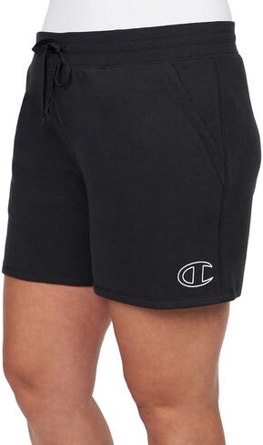 Champion Ladies' French Terry Sueded Short (US, Alpha, Small, Regular, Regular, Black) in Saudi Arabia