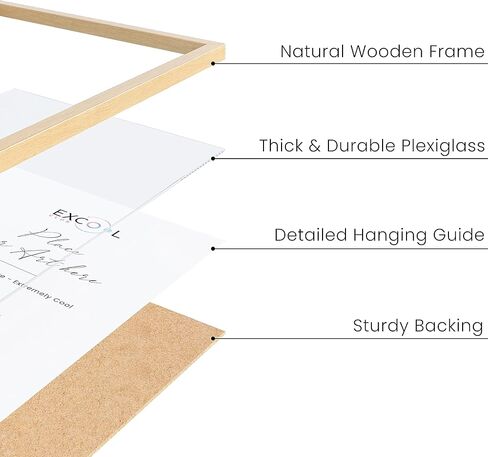 مجموعة إطارات باللون البيج مقاس 12 × 16 مكونة من إطار صور مقاس 3-12 × 16 مع زجاج شبكي، وإطارات خشبية طبيعية مقاس 12 × 16 لفن الحائط، وإطار ملصقات خشبي مقاس 12 × 16 للتركيب على الحائط، وإطار خشبي مقاس 12 × 16 بوصة in Kuwait