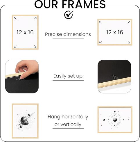 مجموعة إطارات باللون البيج مقاس 12 × 16 مكونة من إطار صور مقاس 3-12 × 16 مع زجاج شبكي، وإطارات خشبية طبيعية مقاس 12 × 16 لفن الحائط، وإطار ملصقات خشبي مقاس 12 × 16 للتركيب على الحائط، وإطار خشبي مقاس 12 × 16 بوصة in Kuwait