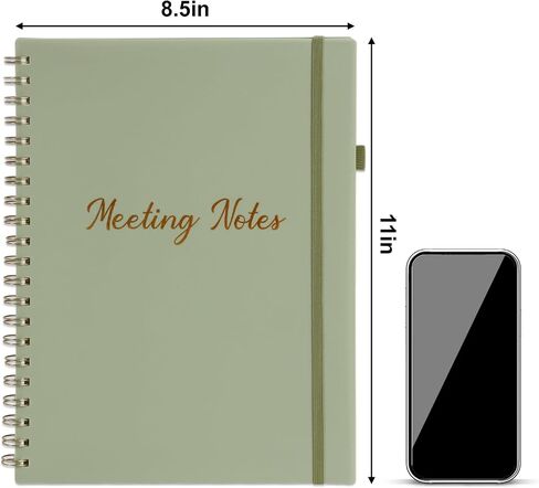 EOOUT Meeting Notebook for Work Organization, Work Planner Notebook with Action Items, 8.5×11, 160 Pages Note Taking Office/Business Meeting Notes Agenda Organizer for Men & Women in Saudi Arabia