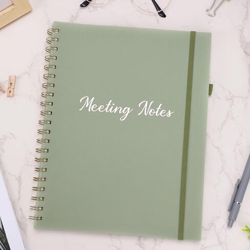 EOOUT Meeting Notebook for Work Organization, Work Planner Notebook with Action Items, 8.5×11, 160 Pages Note Taking Office/Business Meeting Notes Agenda Organizer for Men & Women in Saudi Arabia