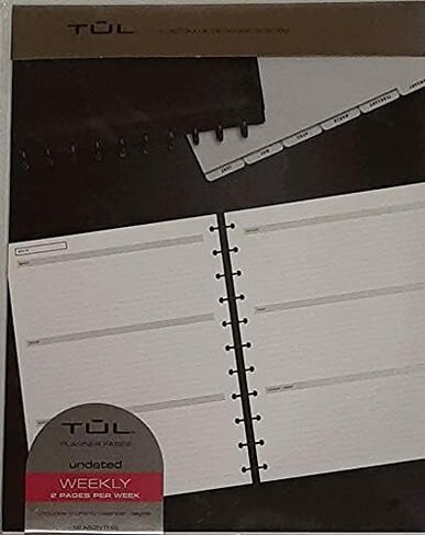 TUL Discbound Undated Weekly/Monthly Refill Pages, Letter Size in Saudi Arabia