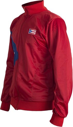 سترة رياضية باللون الأحمر لبورتوريكو مع العلم الوطني الكاريبي سترة رياضية للرجال in Kuwait