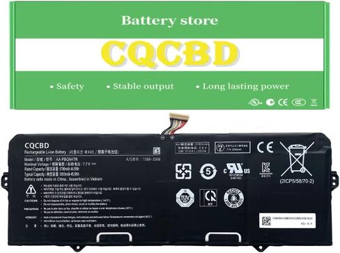 بطارية كمبيوتر محمول AA-PBQN4TR BA43-00395A لجهاز Samsung Galaxy Chromebook 2 XE530QDA XE530QDA-KA1US XE530QDA-KA2US XE530QDA-KB1US XE530QDA-KB2US Series (7.7 فولت 44.5 وات/5780 مللي أمبير في الساعة) in Saudi Arabia