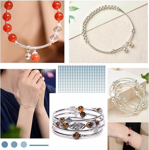Beebeecraft 1 Box 12Pcs Curved Tube Beads 925 Sterling Silver 3 Size Curved Column Noodle Loose Spacer Beads for DIY Bracelet Necklace Jewellery Making in Saudi Arabia