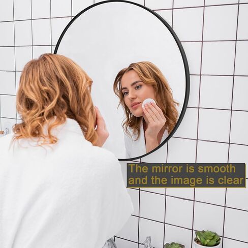 مرآة مستديرة، مرآة مستديرة سوداء مقاس 24 بوصة، مرآة حمام مستديرة، مرآة دائرية للجدار، مرايا دائرية لديكور الحائط، مرايا مستديرة لغرفة النوم، غرفة الزينة، غرفة المعيشة in Kuwait