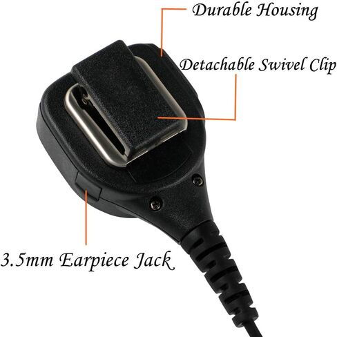 Speaker Mic for Motorola Radios APX4000 APX6000 APX7000 XPR6350 XPR6550 XPR7350 XPR7550 with 3.5mm Earpiece in Kuwait