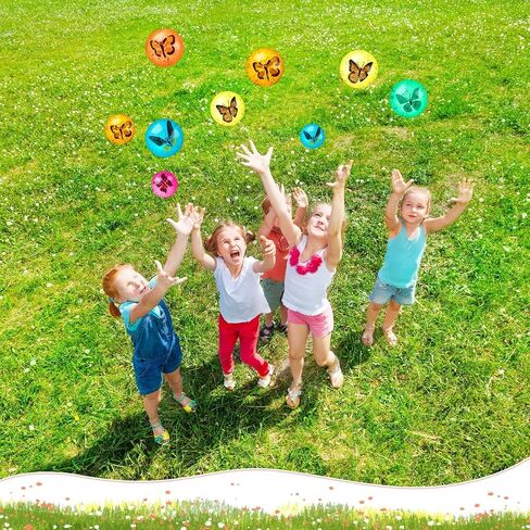 30 Pcs Butterfly Bouncy Balls High Bounce Balls with 3D Butterfly Inside Pinata Stuffers Butterfly Party Favors Outdoor Butterfly Toy for Boys Girls Birthday Party Easter Filling, 1.7'' in Saudi Arabia