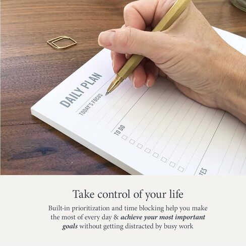 لوحتان للتخطيط اليومي من Tumbleweeds - قائمة المهام - مفكرة مقاس 8.5 × 11 بوصة - منظم - مخطط أكاديمي وعمل - مجلة - مخطط وجبات - مخطط صندوق الوقت - دفاتر ملاحظات للعمل والمدرسة - 50 ورقة in Kuwait