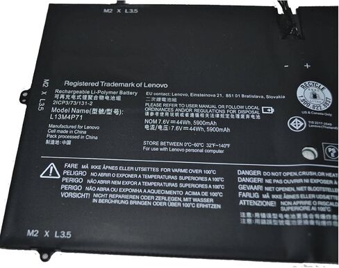 بطارية L13M4P71 TReplacement متوافقة مع 3 بطاريات سلسلة Pro 1370 7.6V 44Wh 5900mAh in Kuwait