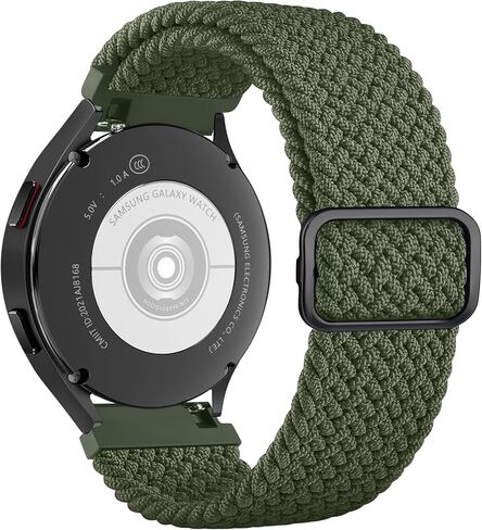 Tobfit Braided Nylon Bands Compatible with Samsung Galaxy Watch 5 Bands 40mm 44mm / Galaxy Watch 4 Bands 40mm 44mm, Samsung Galaxy Watch 5 Pro Watch Bands 45mm Stretchy Elastic Straps Fabric Wristband in Saudi Arabia