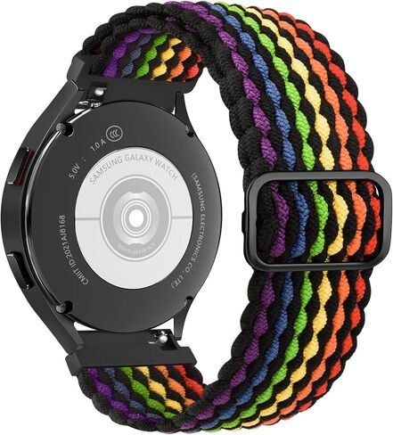 Tobfit Braided Nylon Bands Compatible with Samsung Galaxy Watch 5 Bands 40mm 44mm / Galaxy Watch 4 Bands 40mm 44mm, Samsung Galaxy Watch 5 Pro Watch Bands 45mm Stretchy Elastic Straps Fabric Wristband in Saudi Arabia