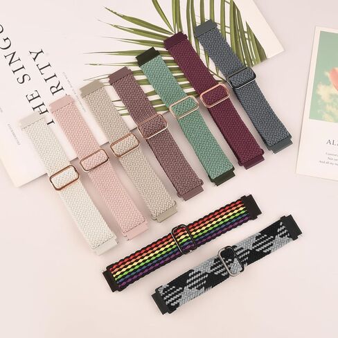Tobfit Braided Nylon Bands Compatible with Samsung Galaxy Watch 5 Bands 40mm 44mm / Galaxy Watch 4 Bands 40mm 44mm, Samsung Galaxy Watch 5 Pro Watch Bands 45mm Stretchy Elastic Straps Fabric Wristband in Saudi Arabia
