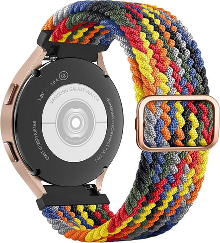 Tobfit Braided Nylon Bands Compatible with Samsung Galaxy Watch 5 Bands 40mm 44mm / Galaxy Watch 4 Bands 40mm 44mm, Samsung Galaxy Watch 5 Pro Watch Bands 45mm Stretchy Elastic Straps Fabric Wristband in Saudi Arabia