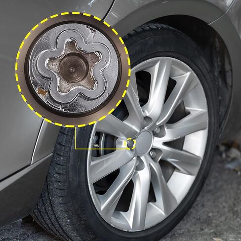 مفتاح إزالة صامولة العجلة ACROPIX Car 302 مناسب لمرسيدس بنز - عبوة من قطعة واحدة فضية اللون in Saudi Arabia