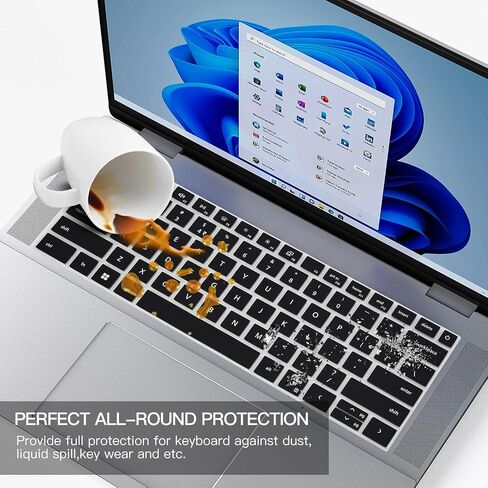 Keyboard Cover for Dell Inspiron 14 Plus 7440 / Inspiron 16 Plus 7640 Laptop Protector(NOT fit for Latitude 7440 7640) -Black in Saudi Arabia
